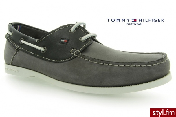 Tommy Hilfiger PÓŁBUTY CHINO FOG GREY BLACK - Półbuty Buty Moda