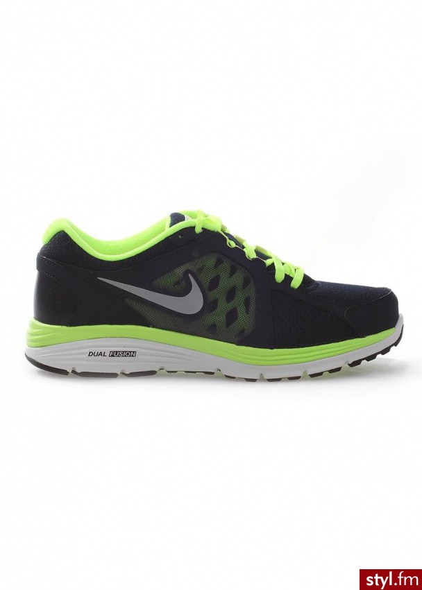 NIKE Buty sportowe dual fusion run czarny, żółty - Sportowe Buty Moda