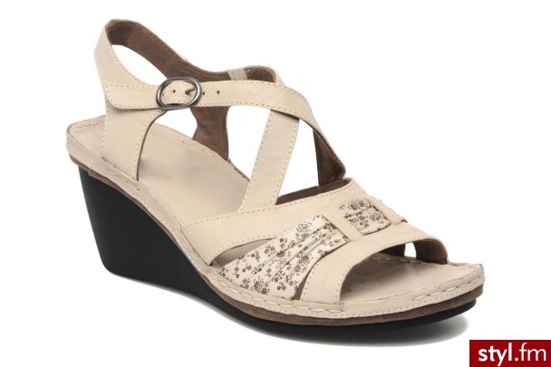 TBS Koturny Salome (Beżowy) - Koturny Buty Moda