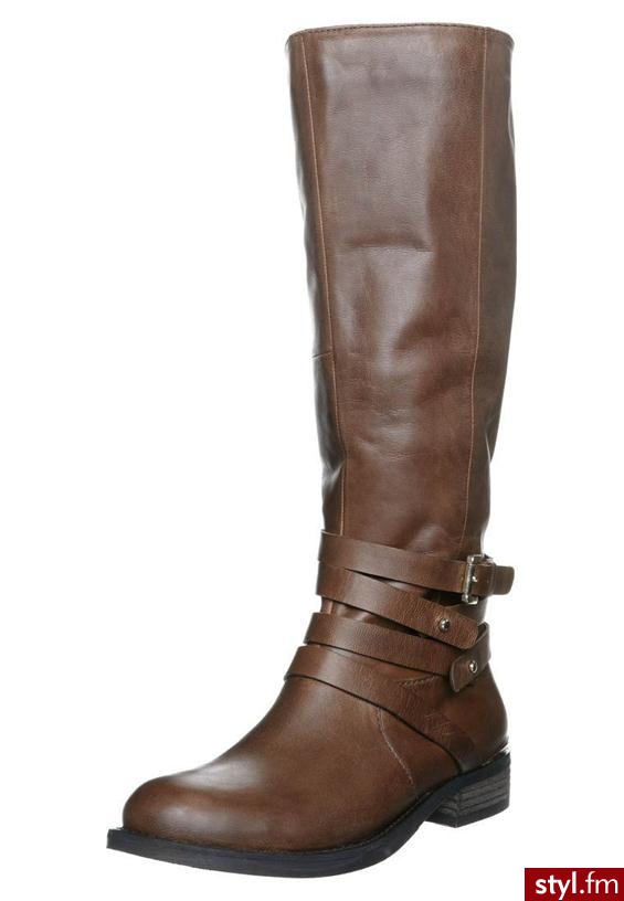 SPM NEVO Kozaki brązowy - Kozaki Buty Moda