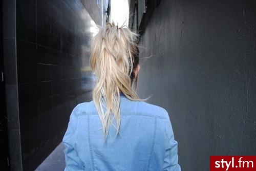 Blond Kok Proste Na co dzień Długie Fryzury