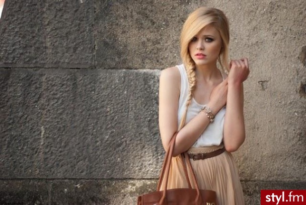 Blond Warkocze Proste Na co dzień Długie Fryzury