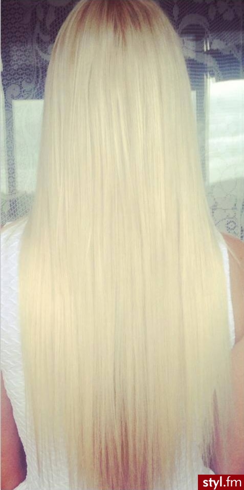 Blond Rozpuszczone Proste Na co dzień Długie Fryzury