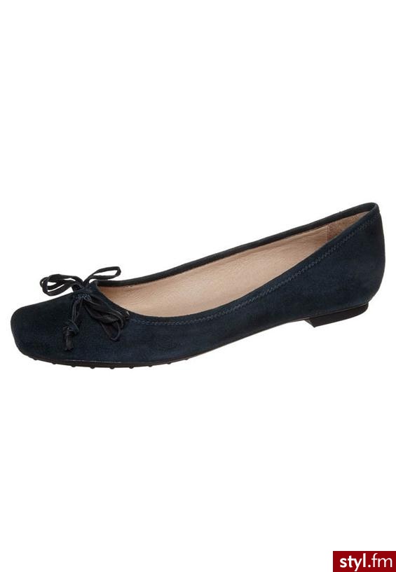 Lamica GUBBIO Baleriny petrol - Balerinki Buty Moda