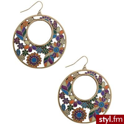 Hippie Floral Earrings - Polyvore. Pobrano ze strony: http://www.polyvore.com/cgi/thing?id=21766364 - Pozostałe Dodatki Moda