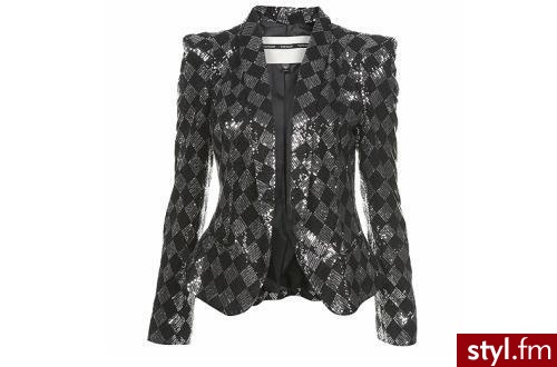 cekinowy żakiet w romby - Pozostałe Ciuchy Moda