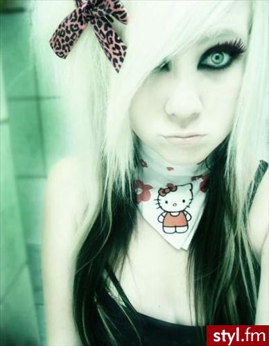 EMO Alternatywne Średnie Fryzury