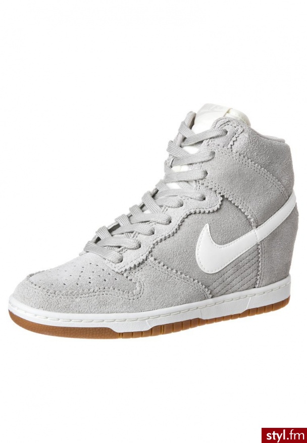 Nike Sportswear DUNK SKY Botki na koturnie szary (528899) - Botki Buty Moda