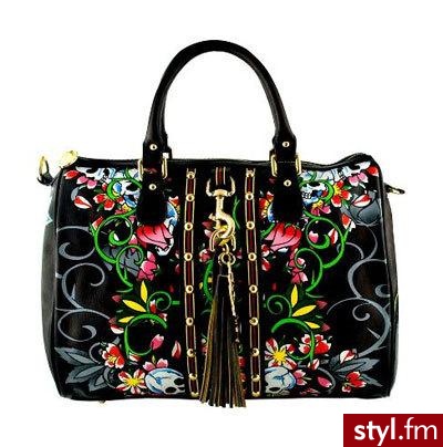 Torba z tatuażowym wzorem od Ed Hardy! Do kupienia za $215. - Pozostałe Torebki Moda