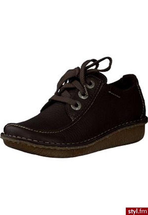 Clarks Oksfordki brązowy 203019404 - Pozostałe Buty Moda