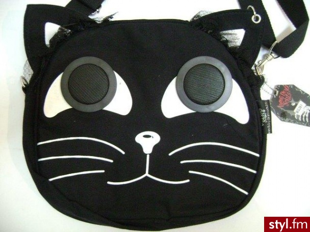 torba.. z głośnikami! http://www.allegro.pl/item529337943_muzyczna_torba_kot_podlacz_mp3_i_sluchaj.html - Pozostałe Torebki Moda