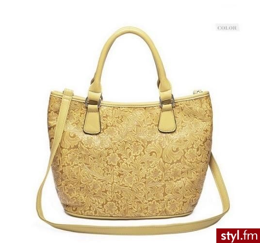 Just Star Rokoko torba tote zółta (170511-03) - Torebki na co dzień Torebki Moda