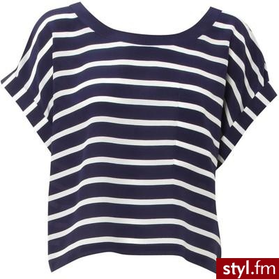 Stripe Crop Silk Top - Oasis - Polyvore. Pobrano ze strony: http://www.polyvore.com/stripe_crop_silk_top/thing?id=15101125 - Pozostałe Ciuchy Moda