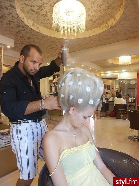 Blond Upięcie Proste Konkursowe, pokazowe Długie Fryzury