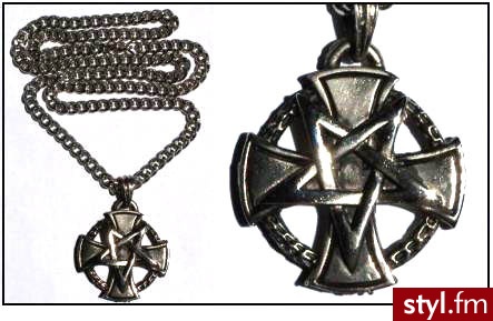 Wisior na łańcuchu PENTAGRAM 2 - Wisiorki Biżuteria Moda