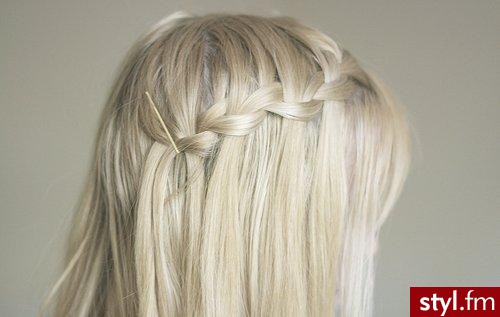 Blond Warkocze Proste Na co dzień Średnie Fryzury