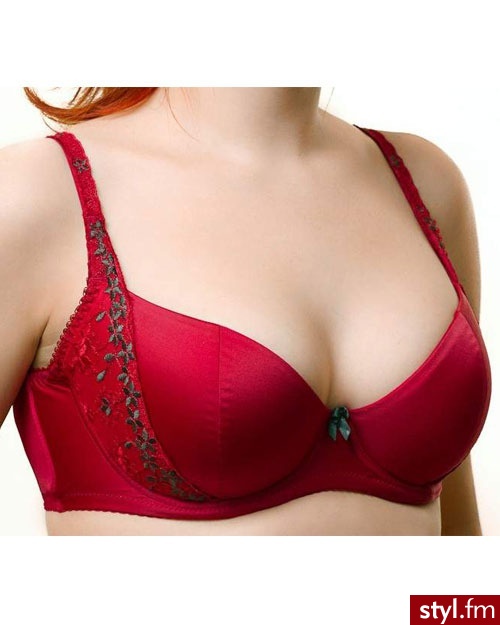 Onlyher biustonosz Tabasco plunge Odcienie czerwieni - Biustonosze Bielizna Moda