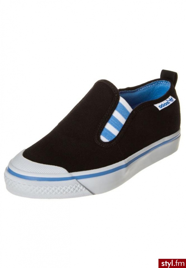 adidas Originals VULC SLIP ON Półbuty wsuwane czarny - Półbuty Buty Moda