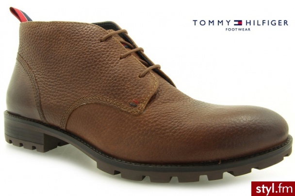 TRZEWIKI TOMMY HILFIGER CARLOS 6A COGNAC - Kozaki Buty Moda
