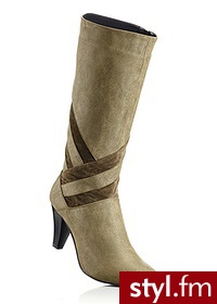 Bonprix Kozaki khaki 960024_25191 - Kozaki Buty Moda