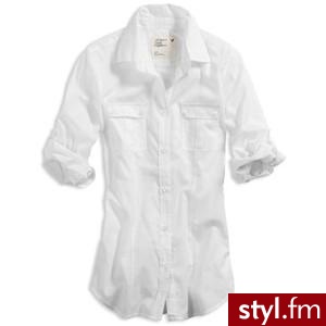 American Eagle AE Women\\\'s Camp Shirt White - Polyvore. Pobrano ze strony: http://www.polyvore.com/american_eagle_ae_womens_camp/thing?id=16341997 - Pozostałe Ciuchy Moda