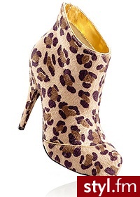 Bonprix Botki leo beżowo-brązowo-złoty 925250_13273 - Botki Buty Moda