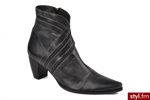 Perlato PÓŁBUTY I BOTKI AGNES BY PERLATO (Czarny) - Botki Buty Moda