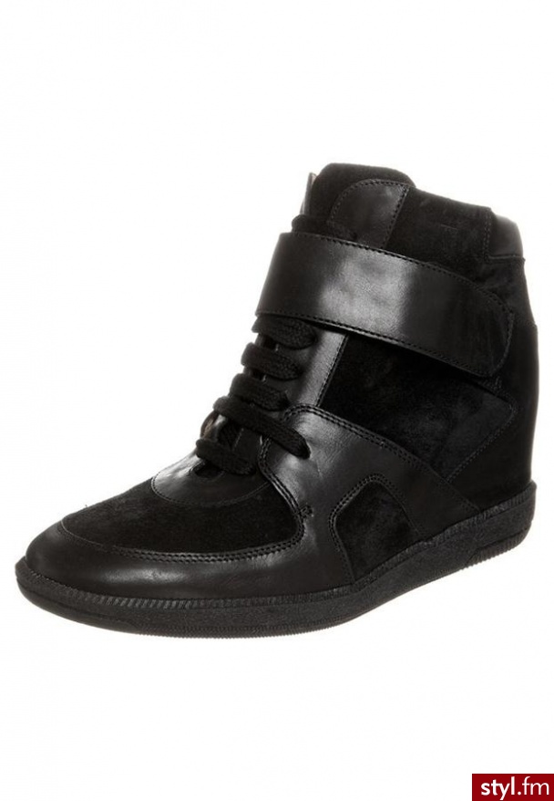 Zign Botki sznurowane czarny - Botki Buty Moda