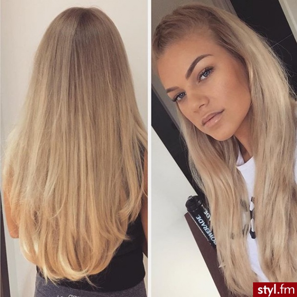 Blond Rozpuszczone Proste Na co dzień Długie Fryzury