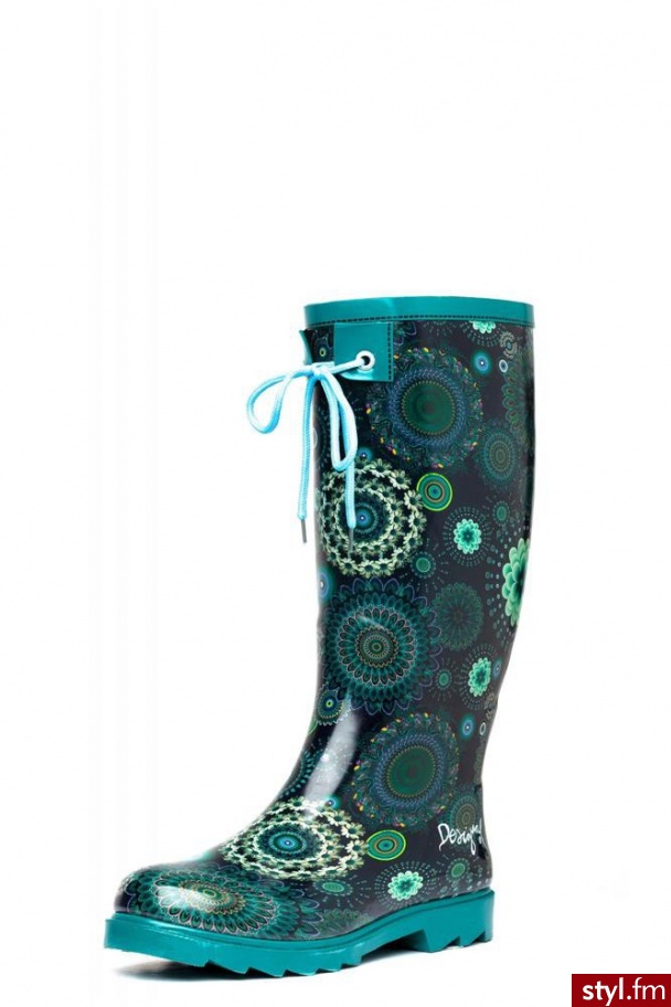 Desigual Kalosze 38AS222 zielone 37 - Kalosze Buty Moda