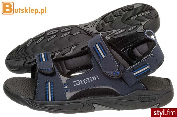 Kappa Buty Korfu (240417/6711) Sandały Czarny - Sandały Buty Moda