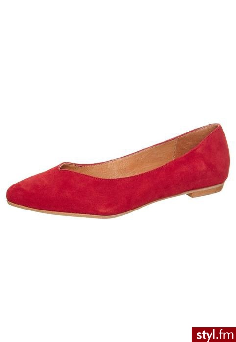 Taupage Baleriny czerwony - Balerinki Buty Moda