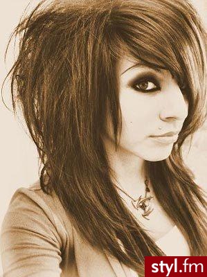 EMO Alternatywne Średnie Fryzury