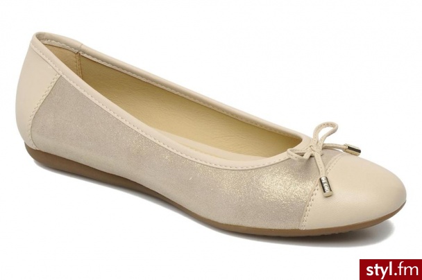 Geox Balerinki D Lola s by (Beżowy) - Balerinki Buty Moda