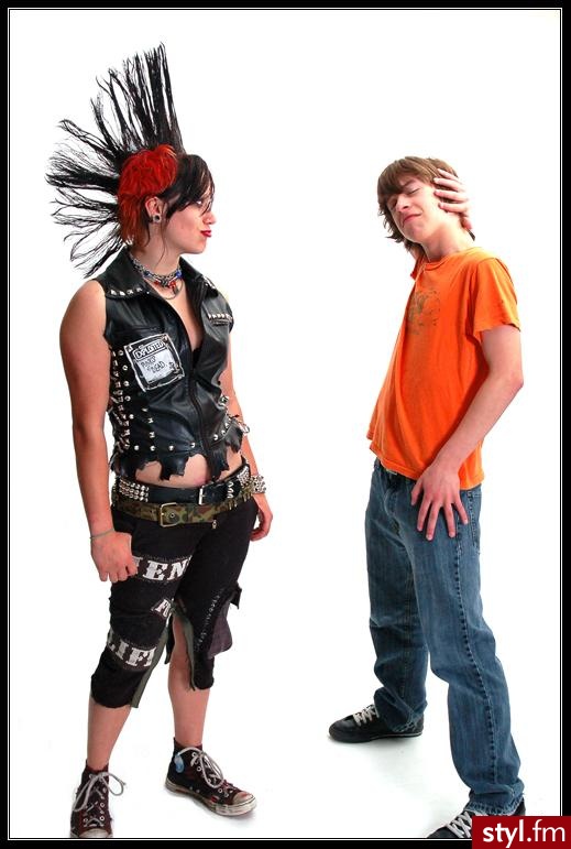 Punk - Punk Rock Alternatywne Średnie Fryzury