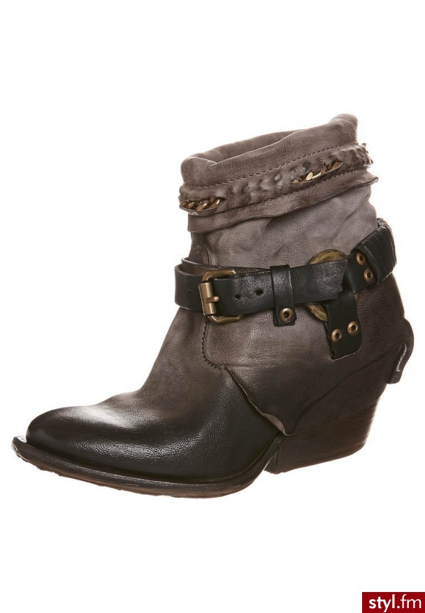 AirStep Botki kowbojki i motocyklowe szary (737208-8510) - Botki Buty Moda