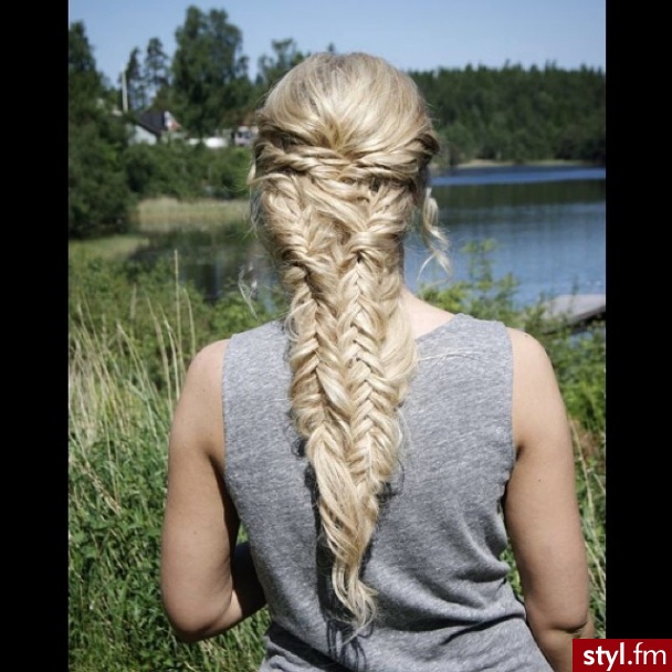 Blond Warkocze Proste Na co dzień Długie Fryzury