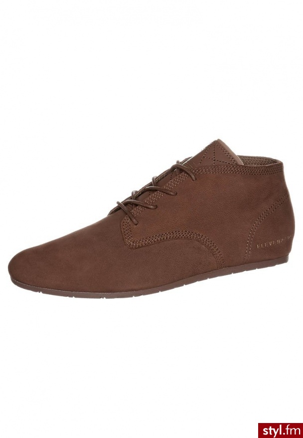 ELEVEN PARIS BOTKI SZNUROWANE BRĄZOWY (BASLEA) - Botki Buty Moda