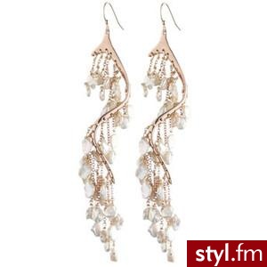 Rose Gold Keshi Pearl River Earring - Polyvore. Pobrano ze strony: http://www.polyvore.com/rose_gold_keshi_pearl_river/thing?id=28619429 - Pozostałe Dodatki Moda