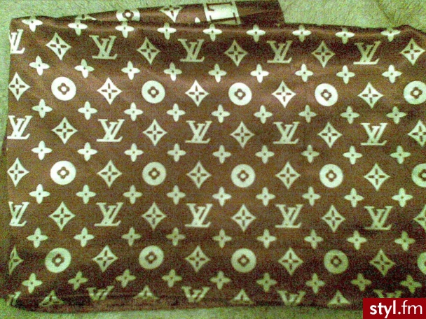NOWA apaszka Louis Vuitton. brązowa,Louis Vuitton w znaczki - Misz-masz