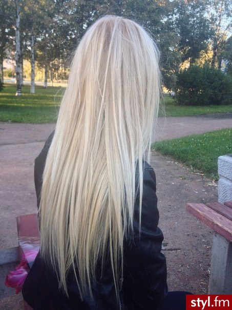 Blond Rozpuszczone Proste Na co dzień Długie Fryzury
