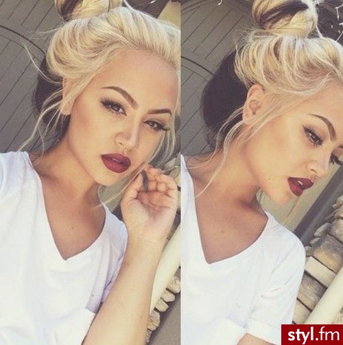 Blond Kok Proste Na co dzień Długie Fryzury