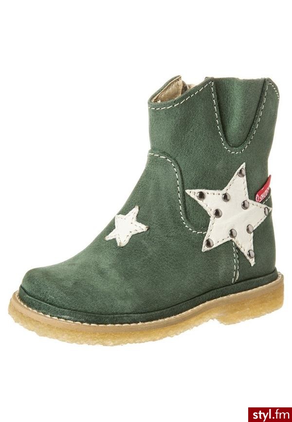 Shoesme Botki kowbojki i motocyklowe zielony (BC3W092) - Pozostałe Buty Moda