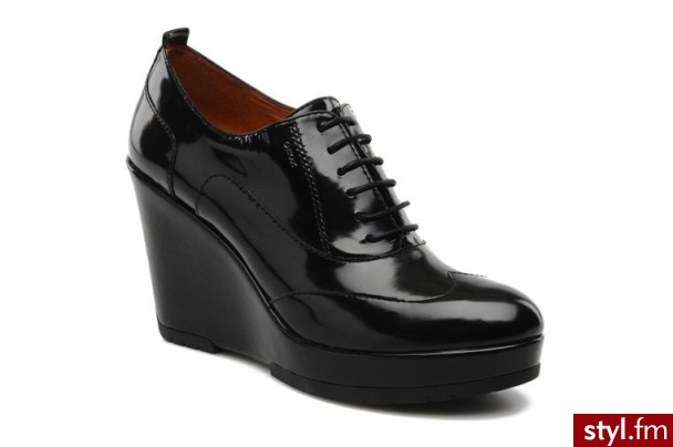 Geox BUTY SZNUROWANE DONNA ARMONIA A BY GEOX (Czarny) - Koturny Buty Moda
