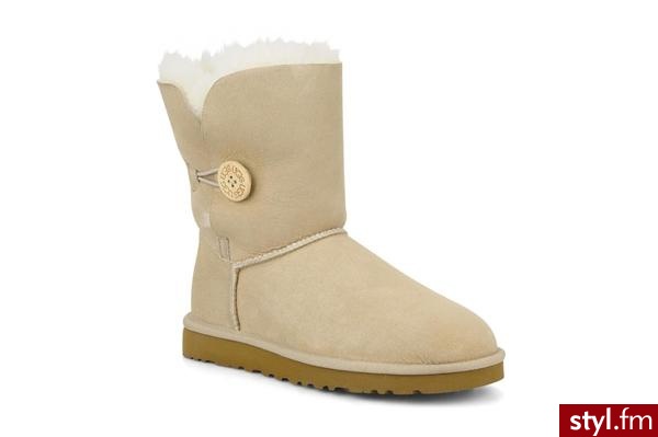 Ugg Australia PÓŁBUTY I BOTKI BAILEY BUTTON BY UGG AUSTRALIA (Beżowy) - Botki Buty Moda