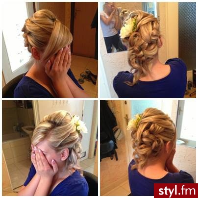 Blond Upięcie Kręcone Ślubne Długie Fryzury