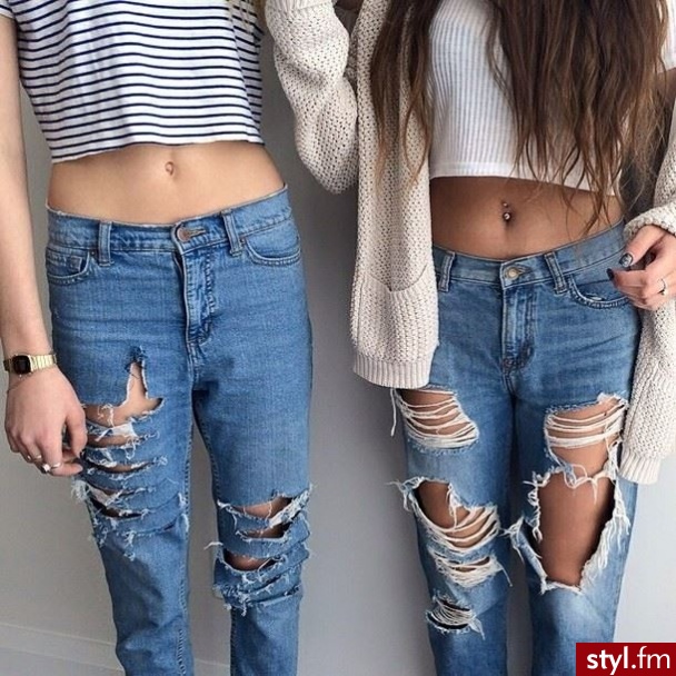 Jeansy Spodnie Moda