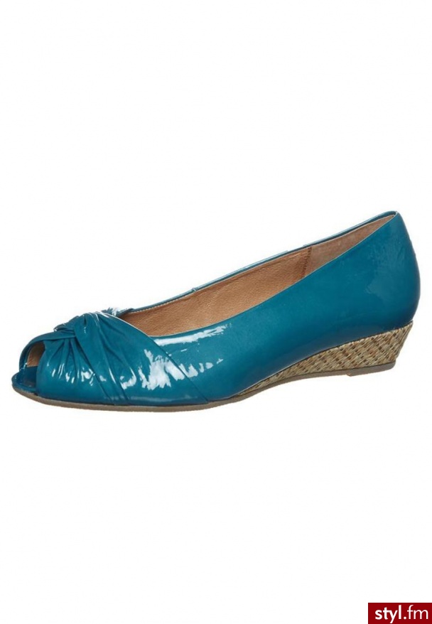 Gabor Baleriny Peep Toe niebieski (62.591) - Balerinki Buty Moda
