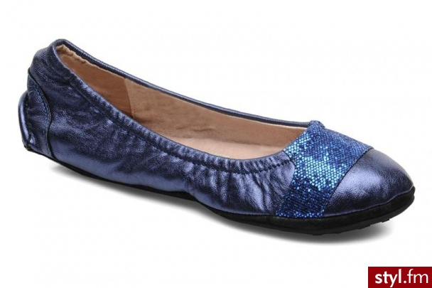 Couleur Pourpre Balerinki Ballib s (Niebieski) - Balerinki Buty Moda