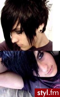 EMO Alternatywne Średnie Fryzury